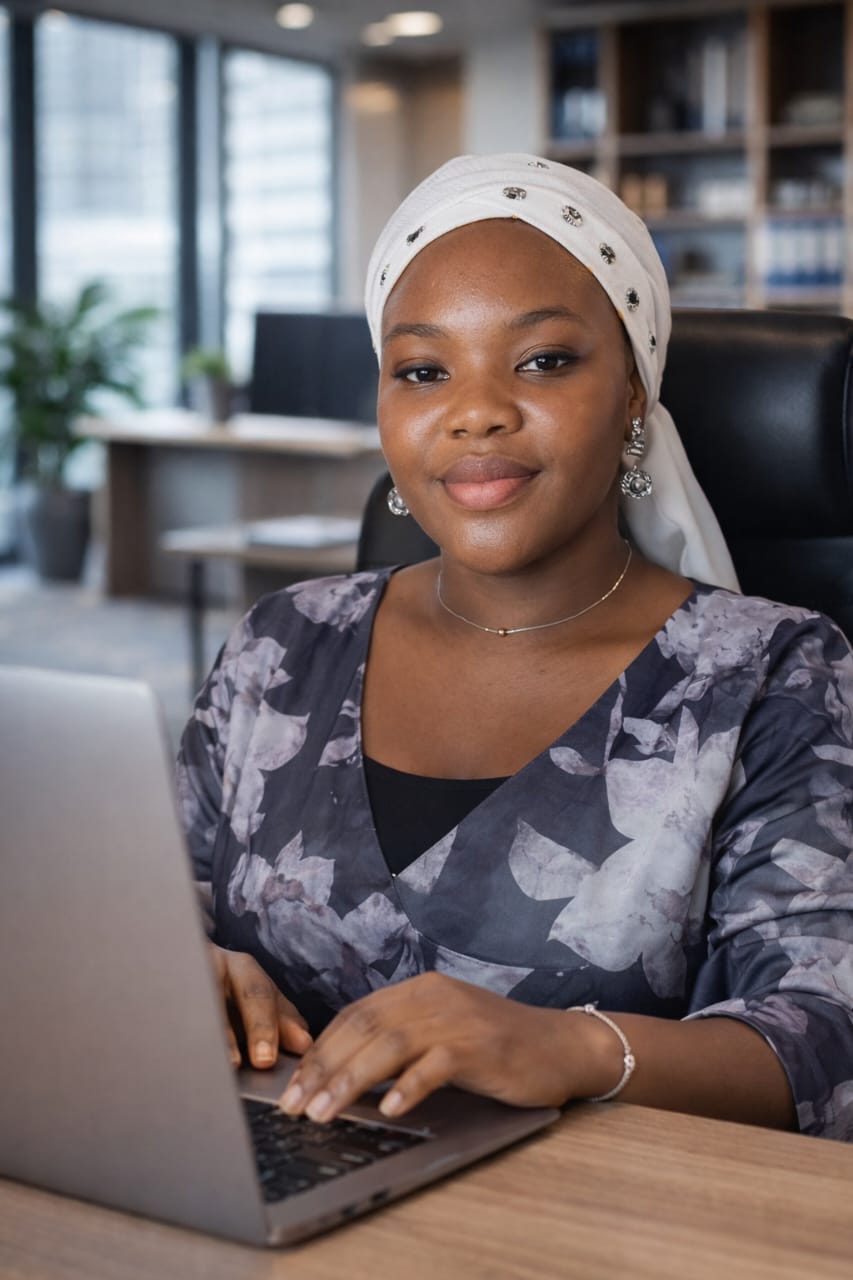 Salami Francisca Opemi providing executive administrative support from her desk